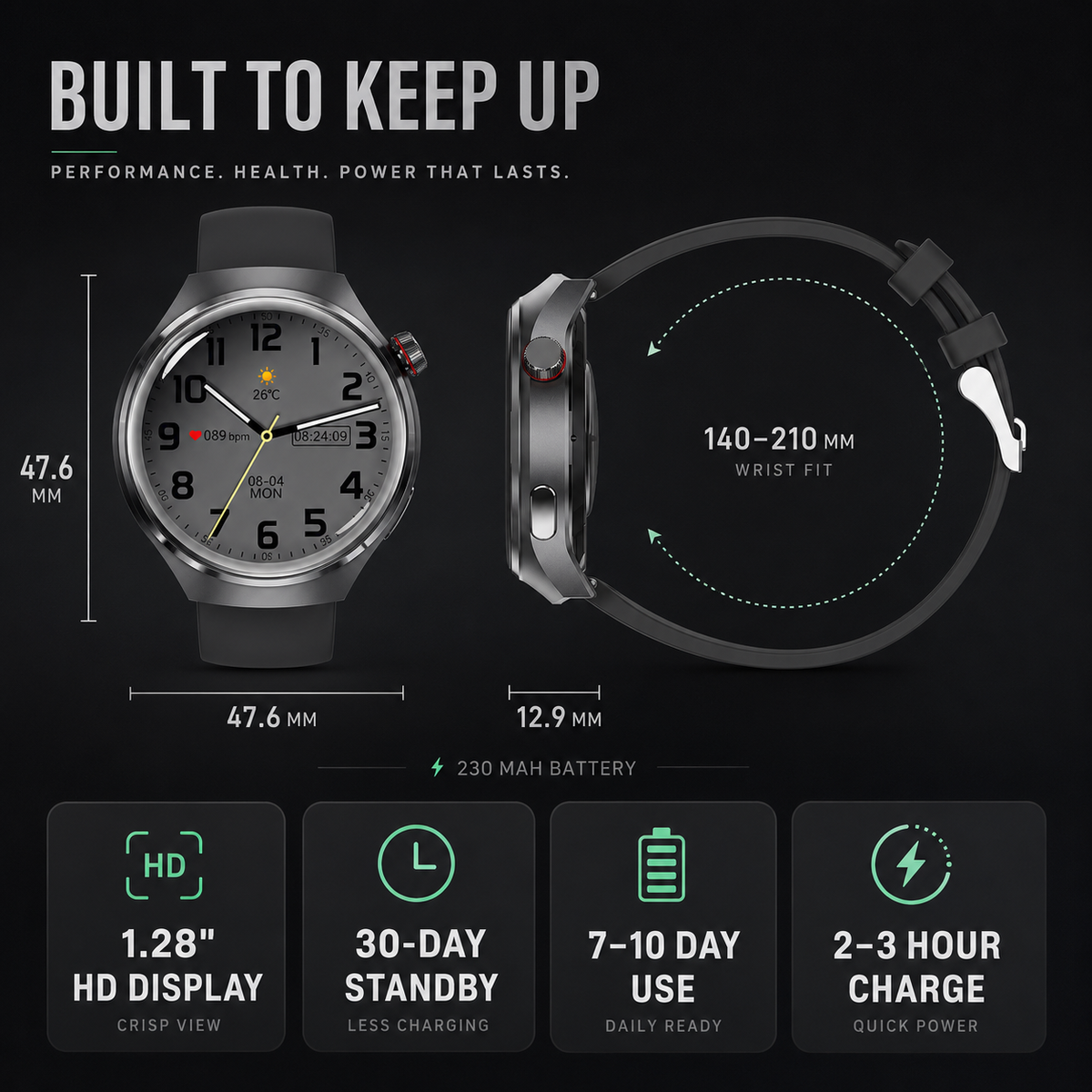 Dayhills | Health Smartwatch with Blood Pressure Tracker