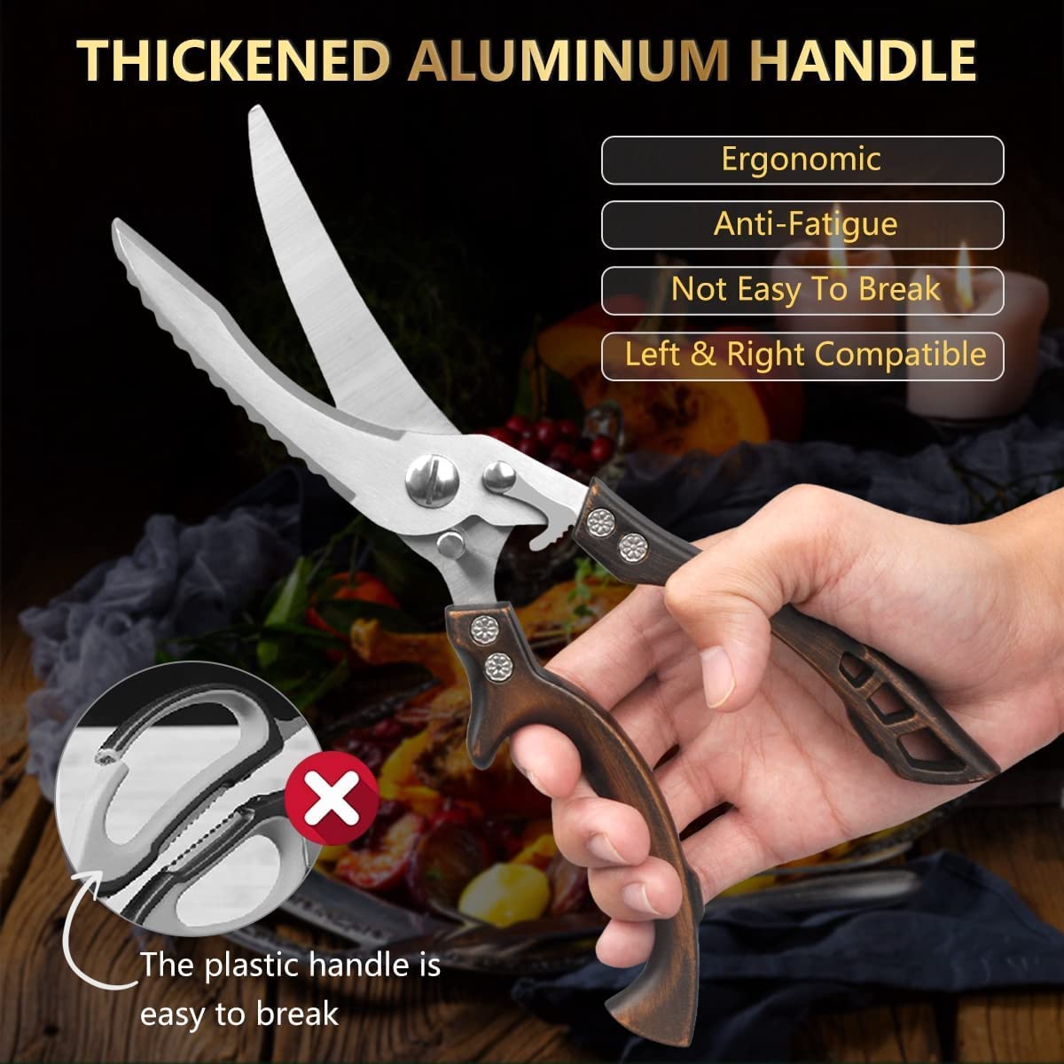Dayhills | Heavy Duty Stainless Steel Bone-Cut Scissors