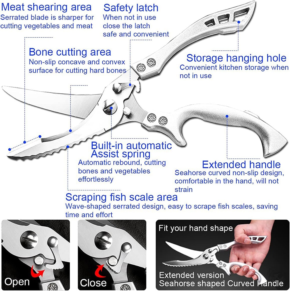 Dayhills | Heavy Duty Stainless Steel Bone-Cut Scissors