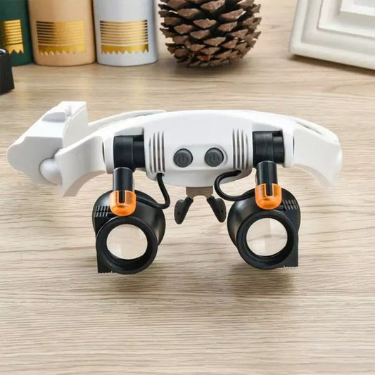 Dayhills | Jeweler Headband Magnifying Glass 8 Lens LED Light Glasses