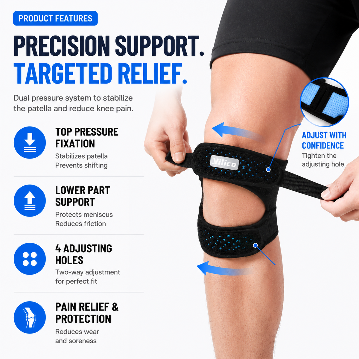 Dayhills | KnevoPro Adjustable Patellar Support Strap