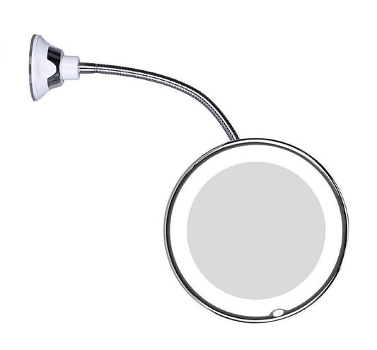 Dayhills LED Magnifying Mirror with Flexible Gooseneck | 10x Magnification | Daylight LED | Cosmetic Mirror