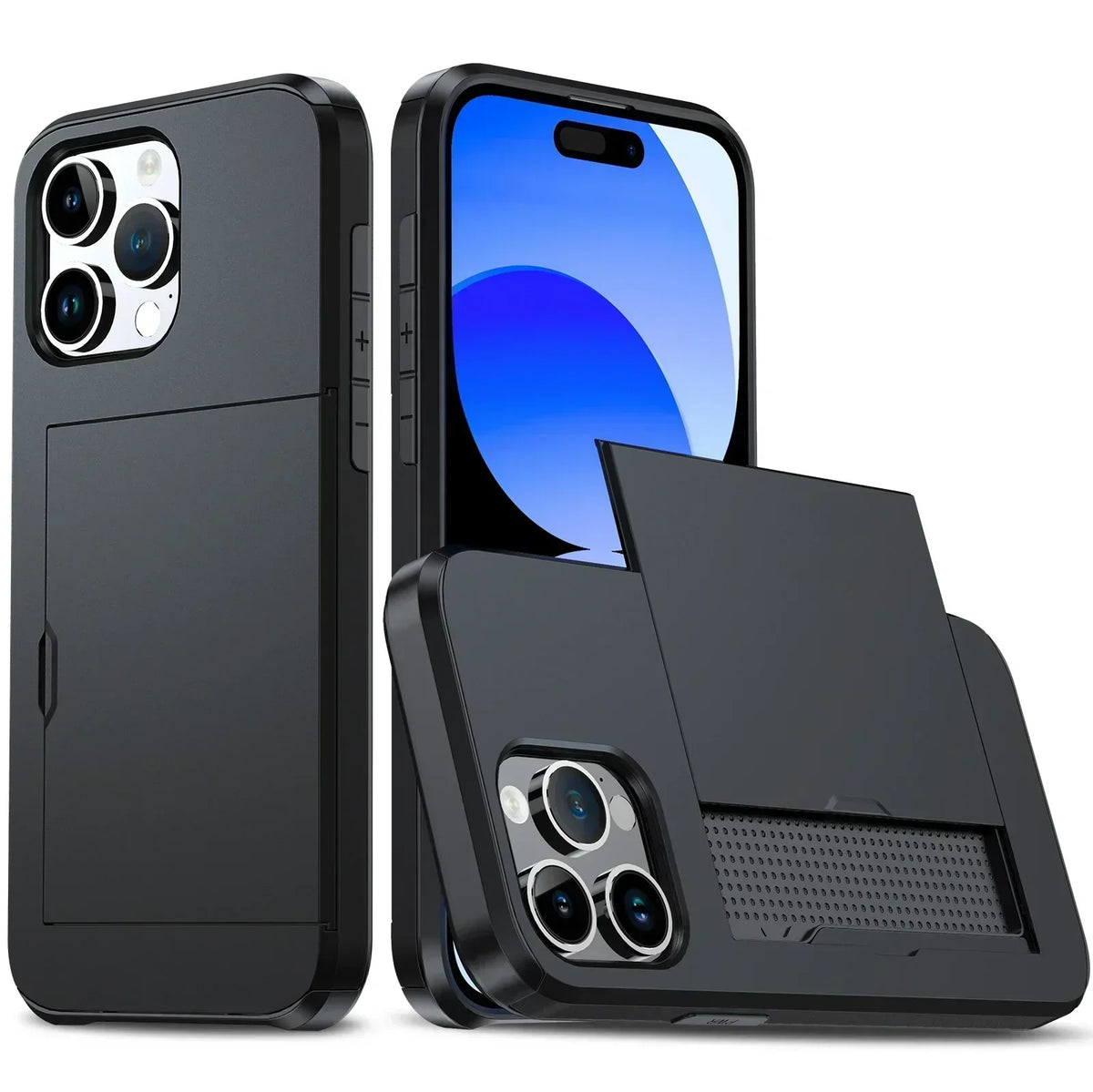 Dayhills | LuxShield iPhone Case with Card Holder | Slim Design | Card Storage | Protection & Style