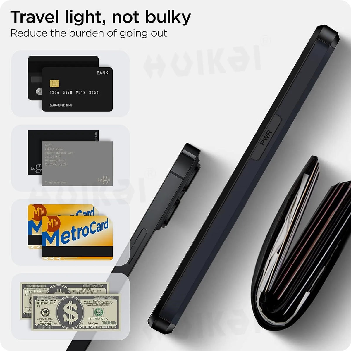 Dayhills | LuxShield iPhone Case with Card Holder | Slim Design | Card Storage | Protection & Style