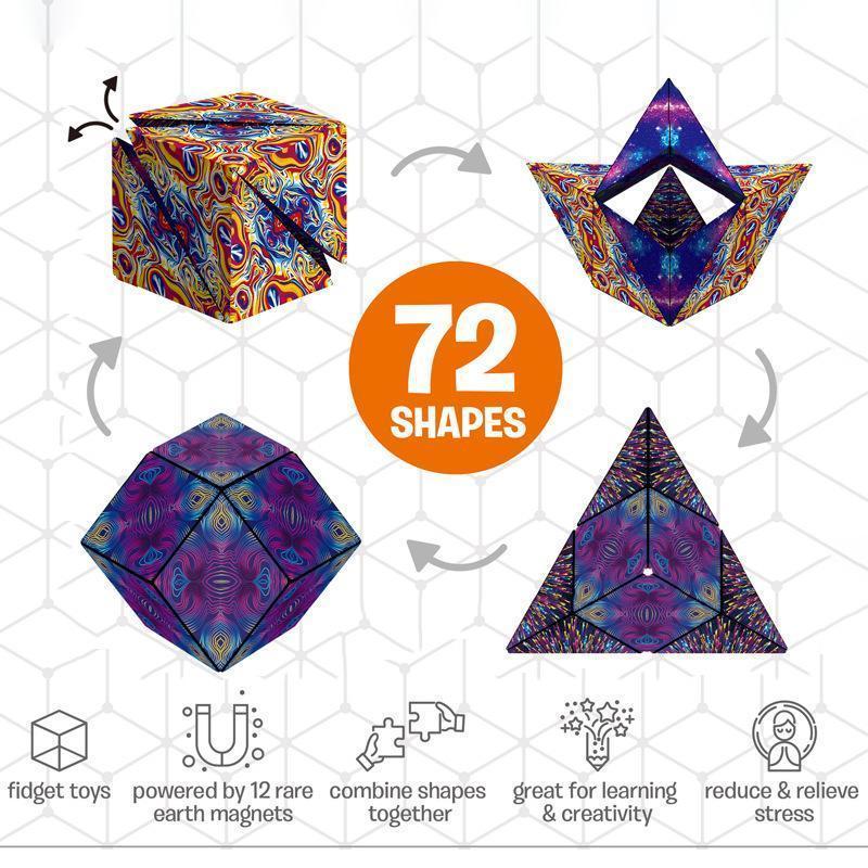 Dayhills | Magnetic Transforming Cube | Transforming Puzzle Toy | Multicolor