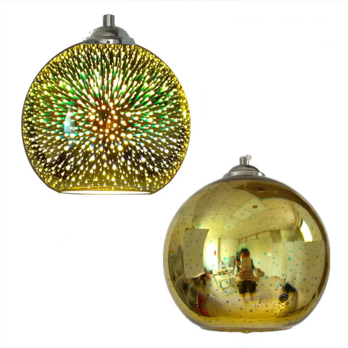 Dayhills | Modern Creative 3D Colorful Firework Glass 1-Light Dome Pendant Lamp
