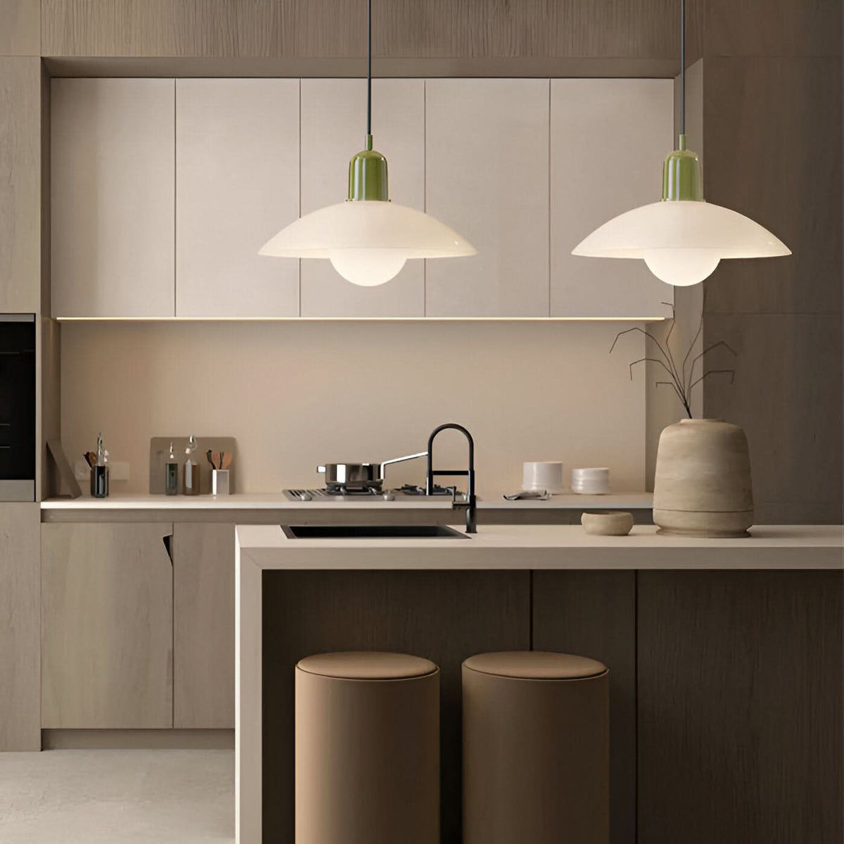Dayhills | Modern Macaron Bauhaus Pendant Light – Iron Shade