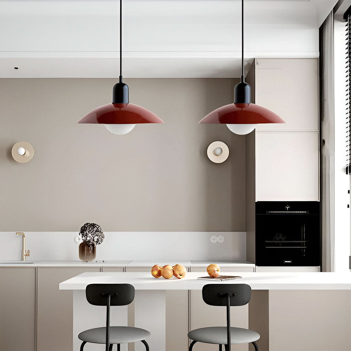 Dayhills | Modern Macaron Bauhaus Pendant Light – Iron Shade