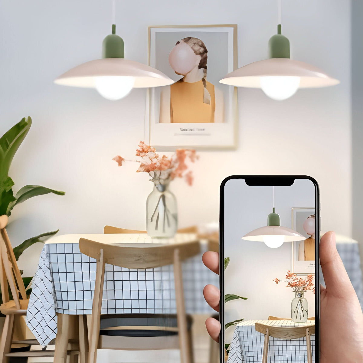 Dayhills | Modern Macaron Bauhaus Pendant Light – Iron Shade