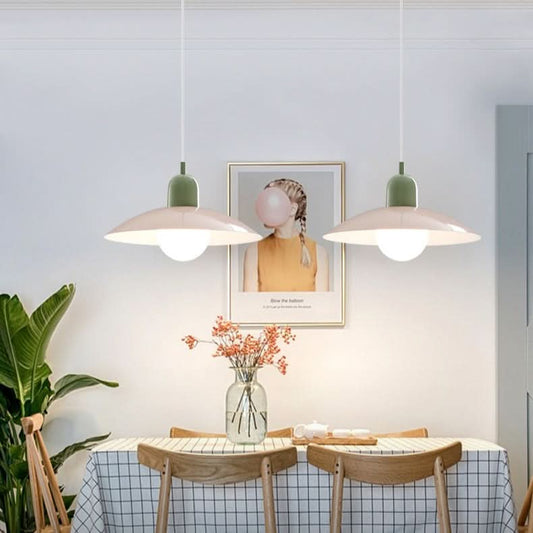 Dayhills | Modern Macaron Bauhaus Pendant Light – Iron Shade