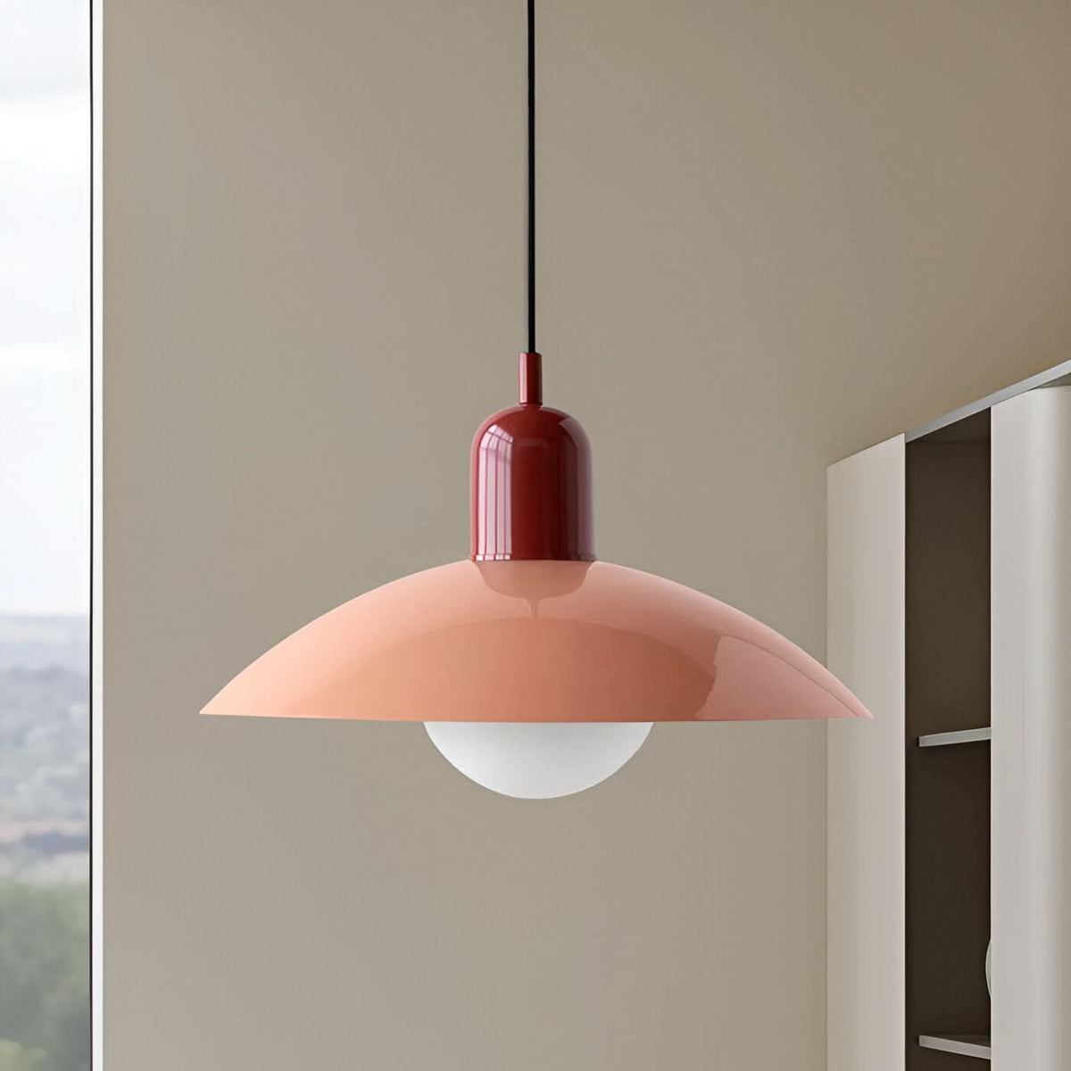 Dayhills | Modern Macaron Bauhaus Pendant Light – Iron Shade