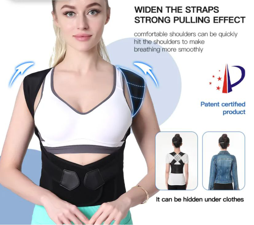 Dayhills | Posture Correction Belt | Instant Back & Shoulder Support | Black
