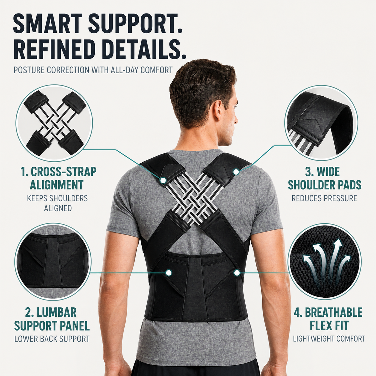 Dayhills | Postuvera Adjustable Posture Support Brace