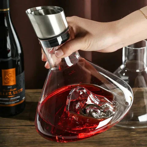 Dayhills | Premium Wine Decanter | Lead-Free Crystal with Quick Aeration & Filtration for Enhanced Flavor Experience