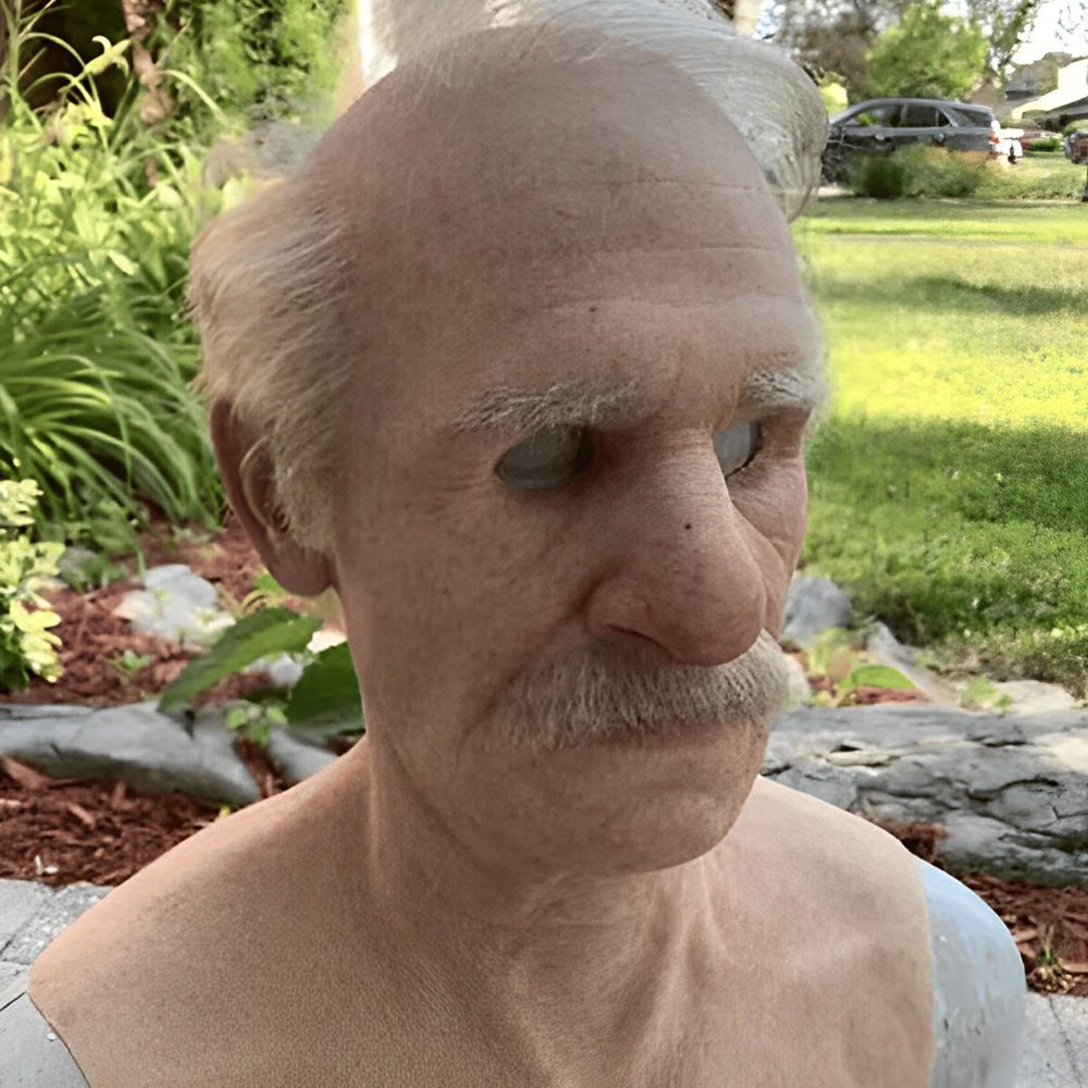 Dayhills | Realistic Old Man Mask – Halloween and Cosplay Latex Mask with Movable Mouth