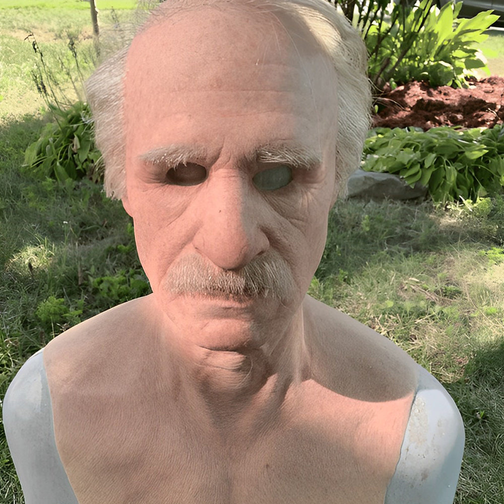 Dayhills | Realistic Old Man Mask – Halloween and Cosplay Latex Mask with Movable Mouth