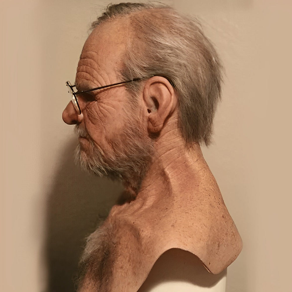 Dayhills | Realistic Old Man Mask – Halloween and Cosplay Latex Mask with Movable Mouth
