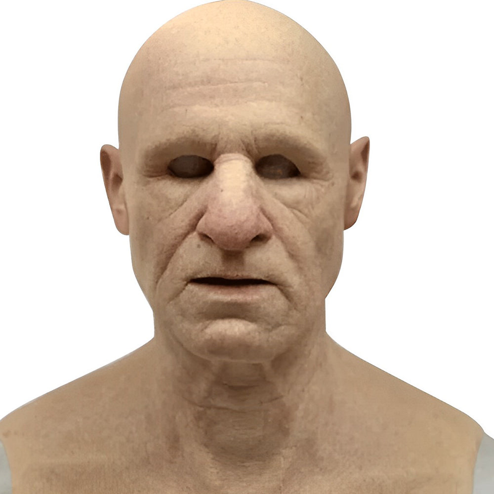 Dayhills | Realistic Old Man Mask – Halloween and Cosplay Latex Mask with Movable Mouth