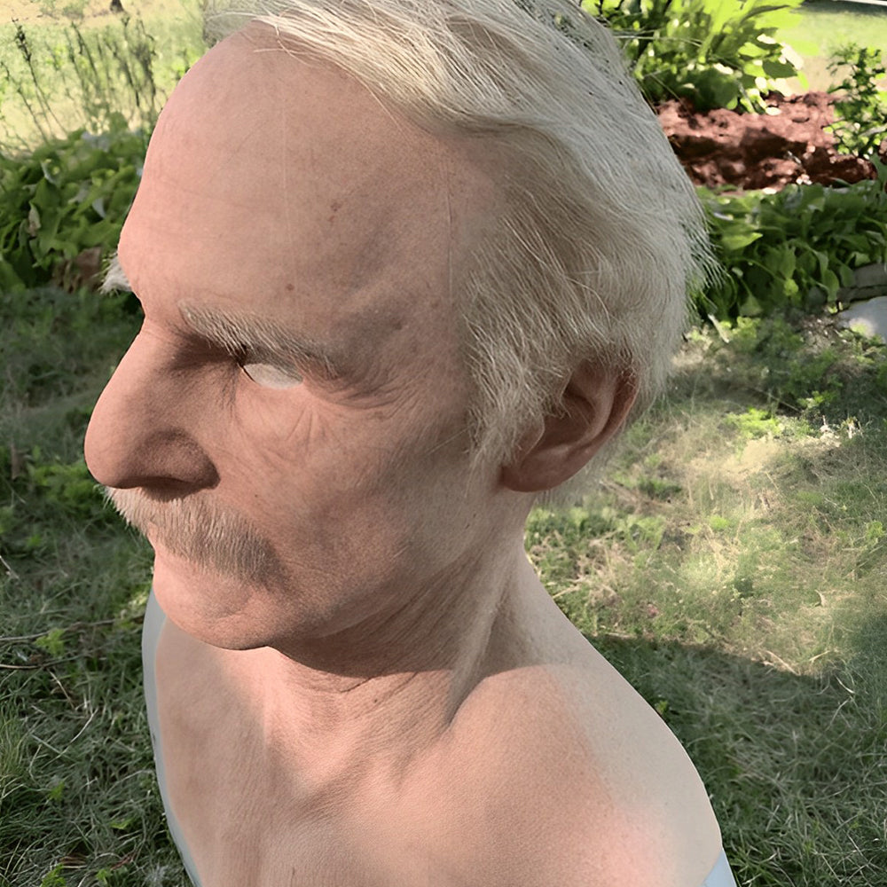 Dayhills | Realistic Old Man Mask – Halloween and Cosplay Latex Mask with Movable Mouth