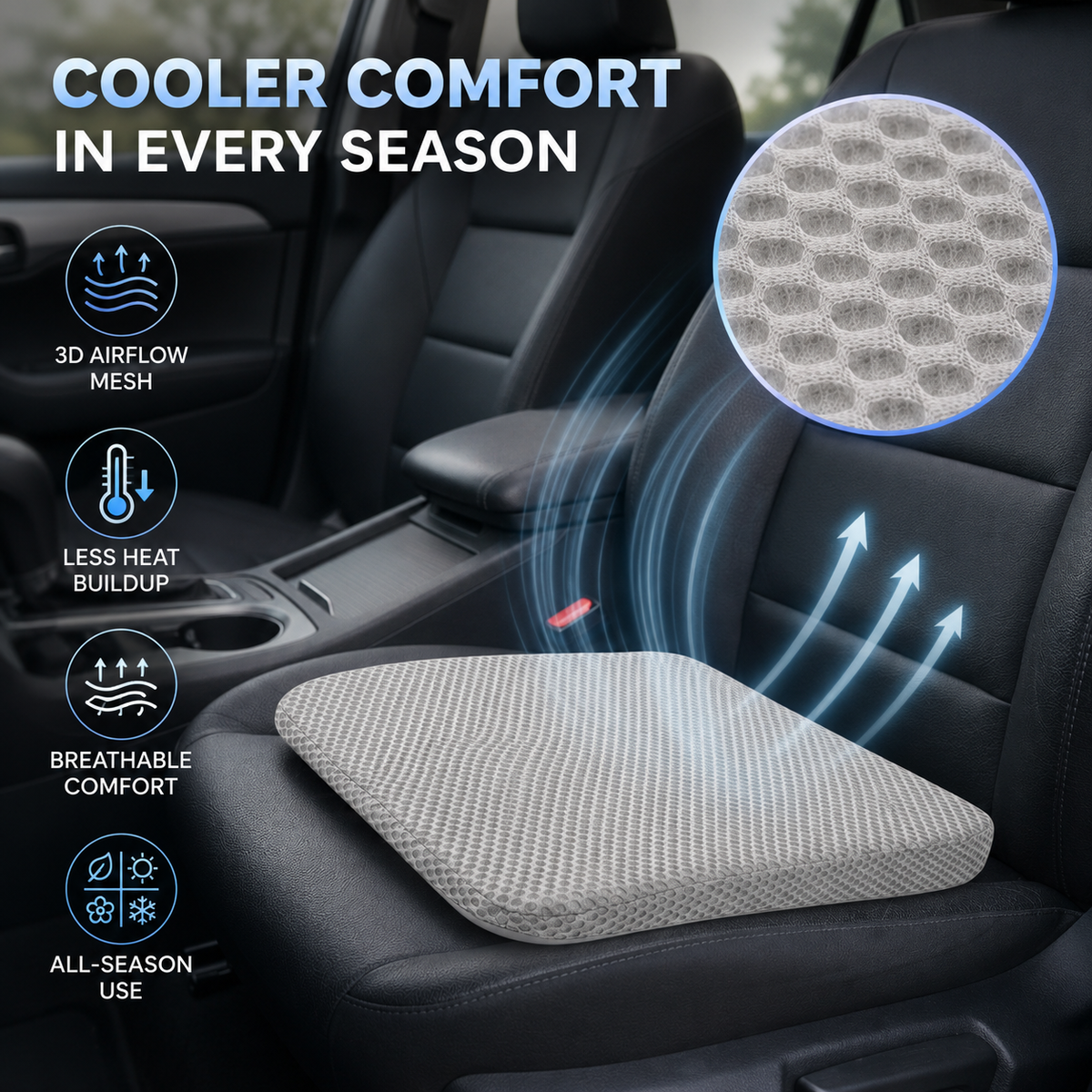 Dayhills | RideLift Breathable Honeycomb Seat Cushion