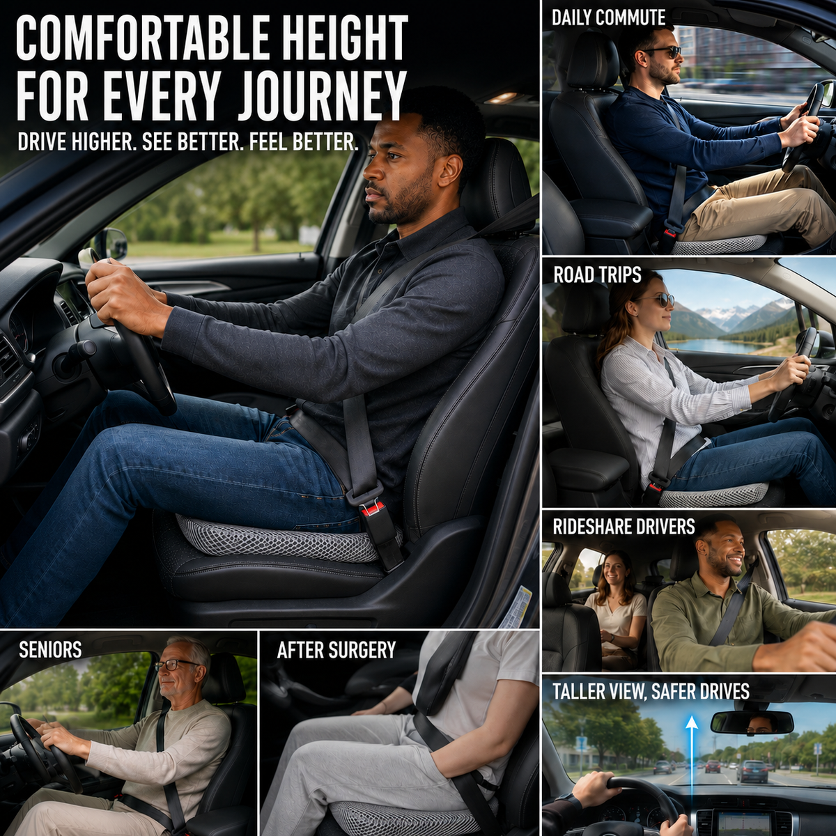 Dayhills | RideLift Breathable Honeycomb Seat Cushion