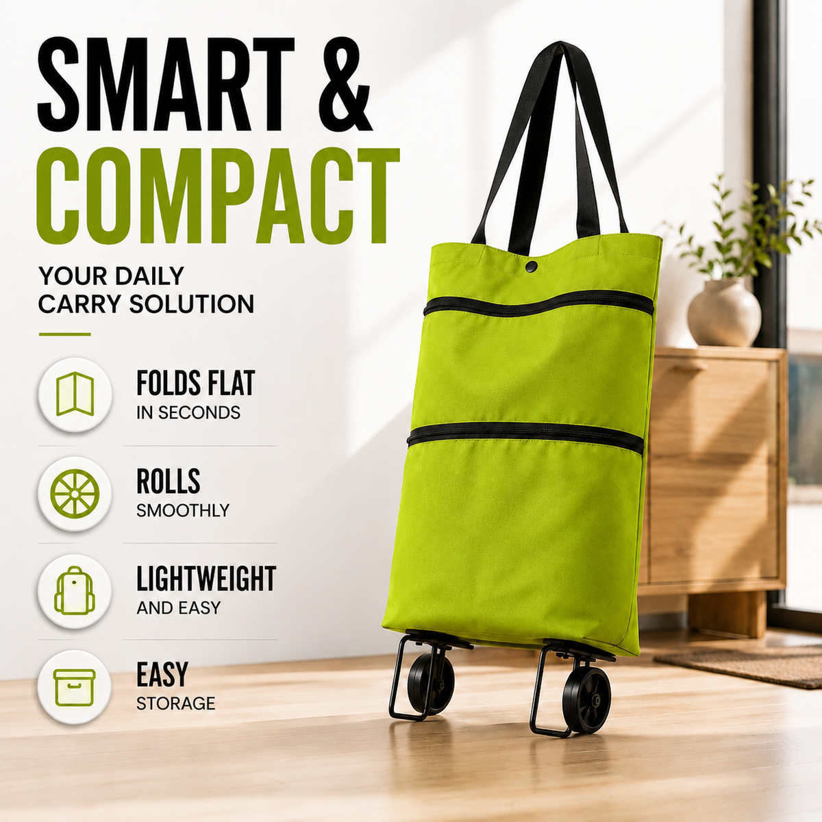 Dayhills | Rollpack Foldable Wheeled Shopping Hand Cart