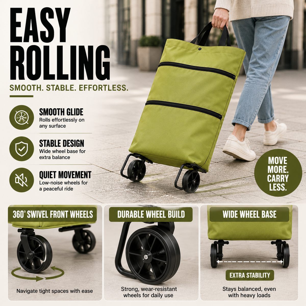 Dayhills | Rollpack Foldable Wheeled Shopping Hand Cart