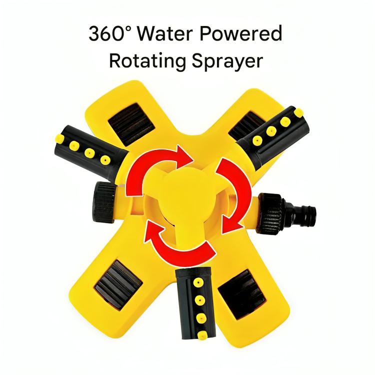 Dayhills | Rotating Sprinkler for Lawn | 360° Coverage, Water-Saving Technology & Adjustable Spray for Efficient Garden Irrigation