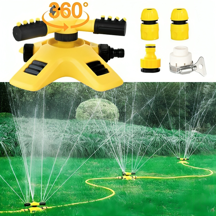 Dayhills | Rotating Sprinkler for Lawn | 360° Coverage, Water-Saving Technology & Adjustable Spray for Efficient Garden Irrigation