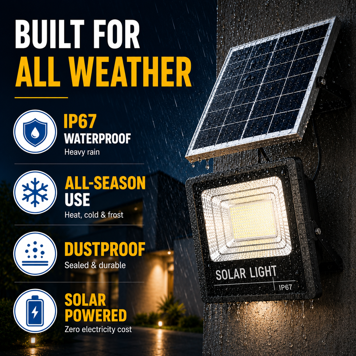 Dayhills | Soluxe Solar-Powered Outdoor Flood Light With Remote