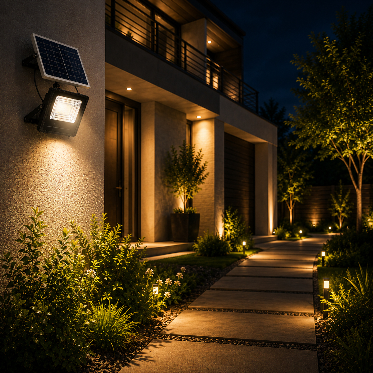 Dayhills | Soluxe Solar-Powered Outdoor Flood Light With Remote