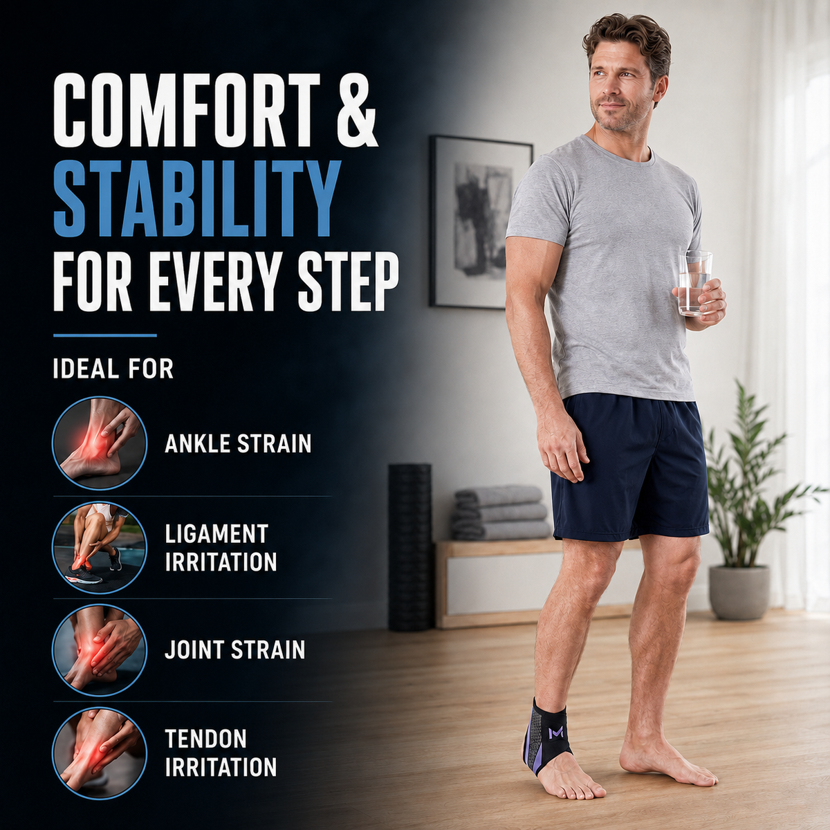 Dayhills | StrideSentry Adjustable Ankle Support Sleeve