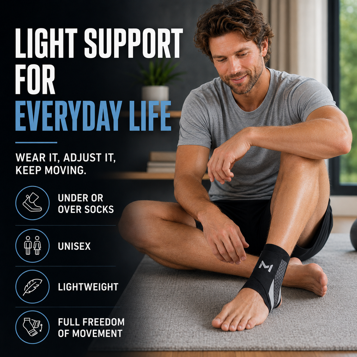 Dayhills | StrideSentry Adjustable Ankle Support Sleeve