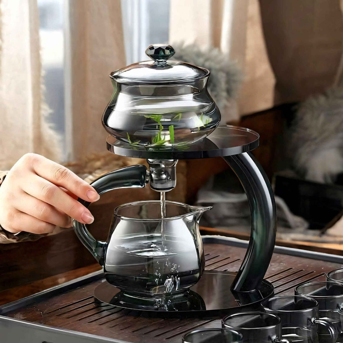 Dayhills | TranquiliTea – Magnetic Glass Infuser Teapot for Enhanced Flavor & Wellness