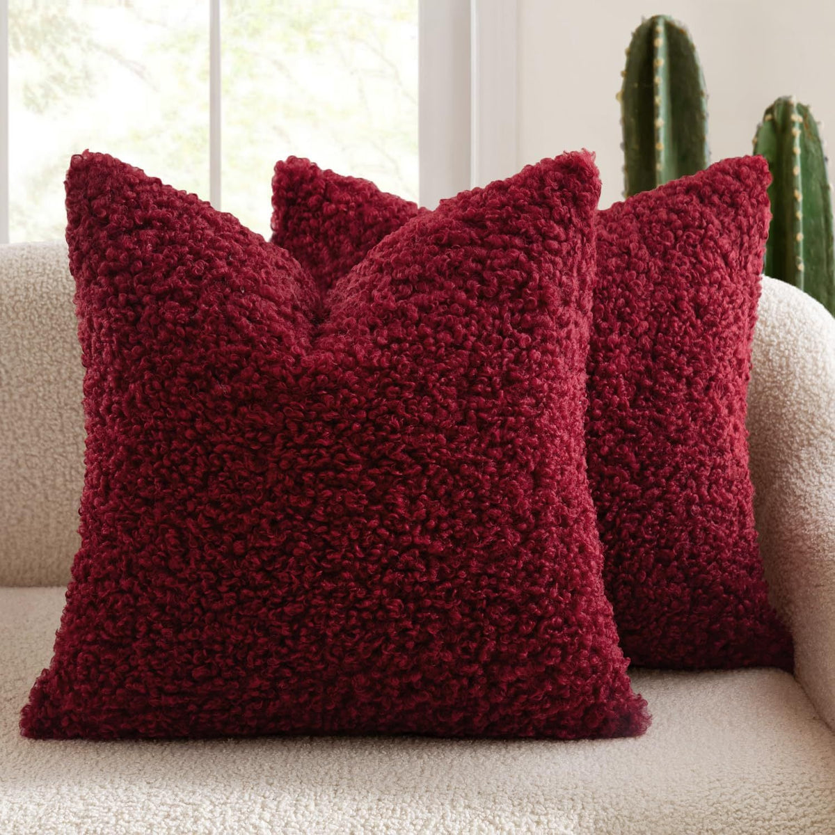 Curly Faux Shearling Decorative Throw Pillow Cover