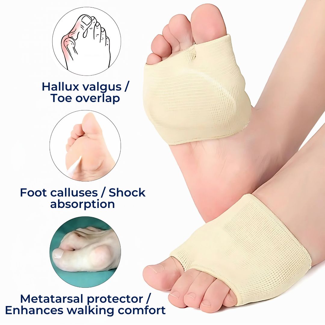 CushionFlex Forefoot Protection | Silicone Gel Cushion - Absorbs Shock on Foot - Pain Relief - for Metatarsalgia - Daily Comfort Dayhills