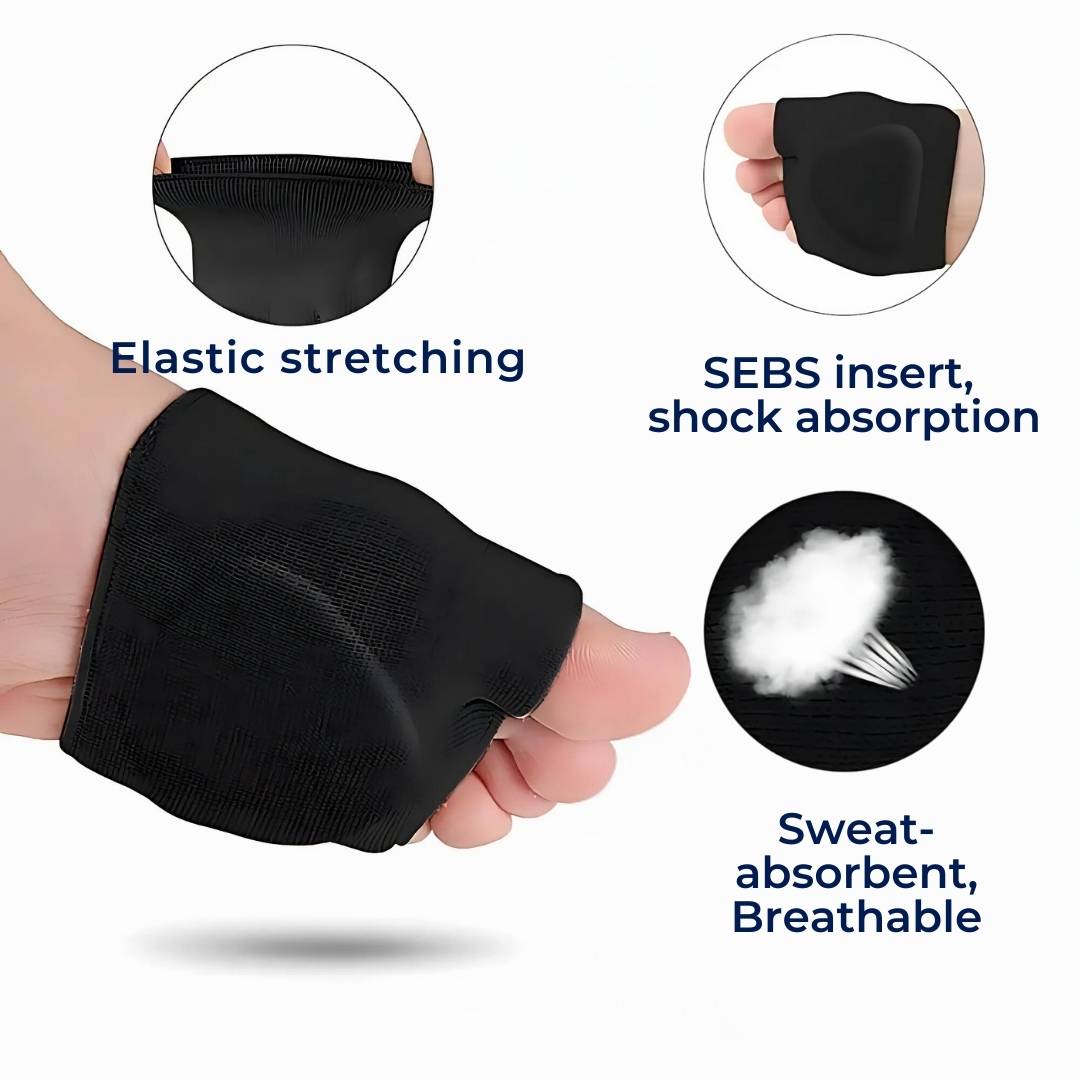 CushionFlex Forefoot Protection | Silicone Gel Cushion - Absorbs Shock on Foot - Pain Relief - for Metatarsalgia - Daily Comfort Dayhills