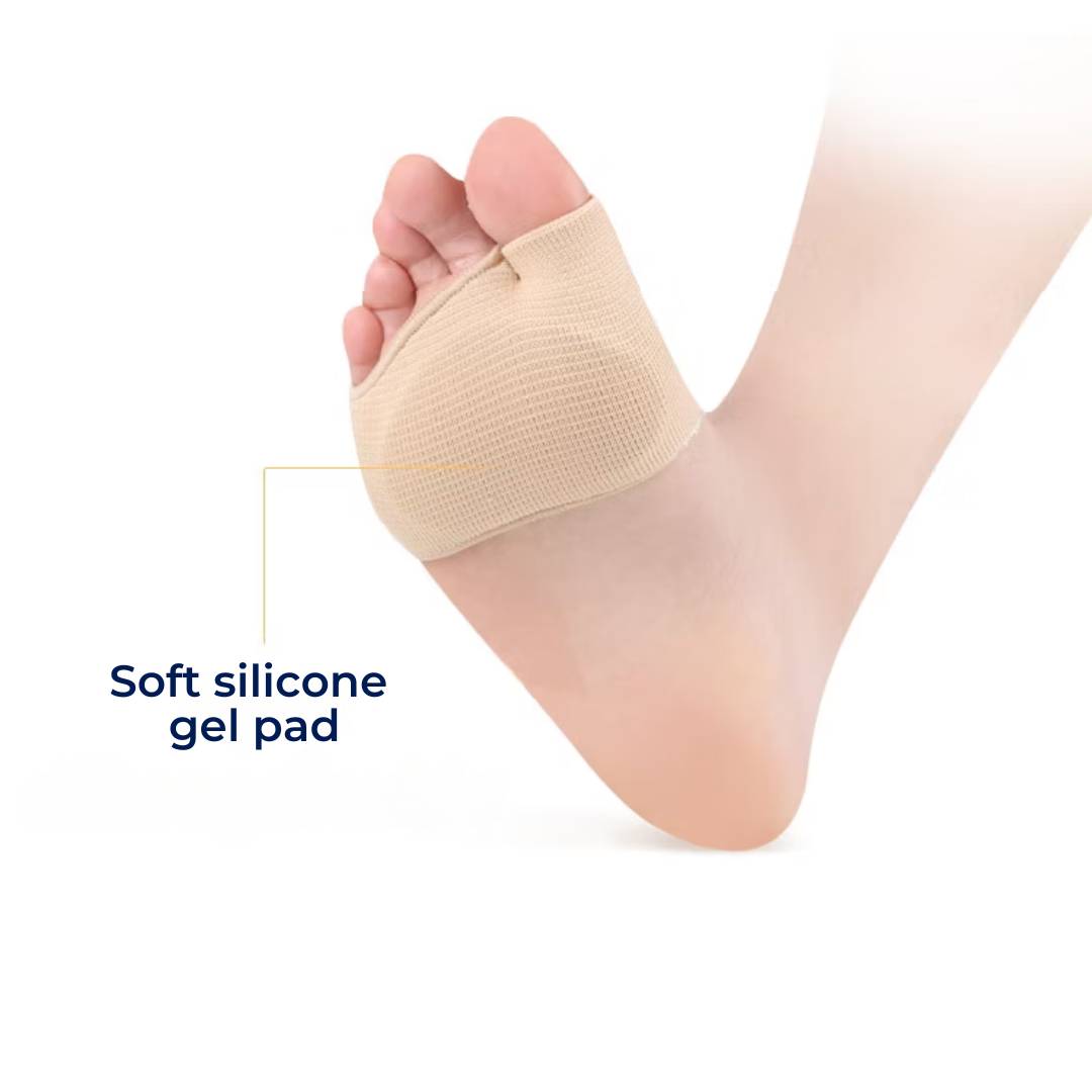 CushionFlex Forefoot Protection | Silicone Gel Cushion - Absorbs Shock on Foot - Pain Relief - for Metatarsalgia - Daily Comfort Dayhills