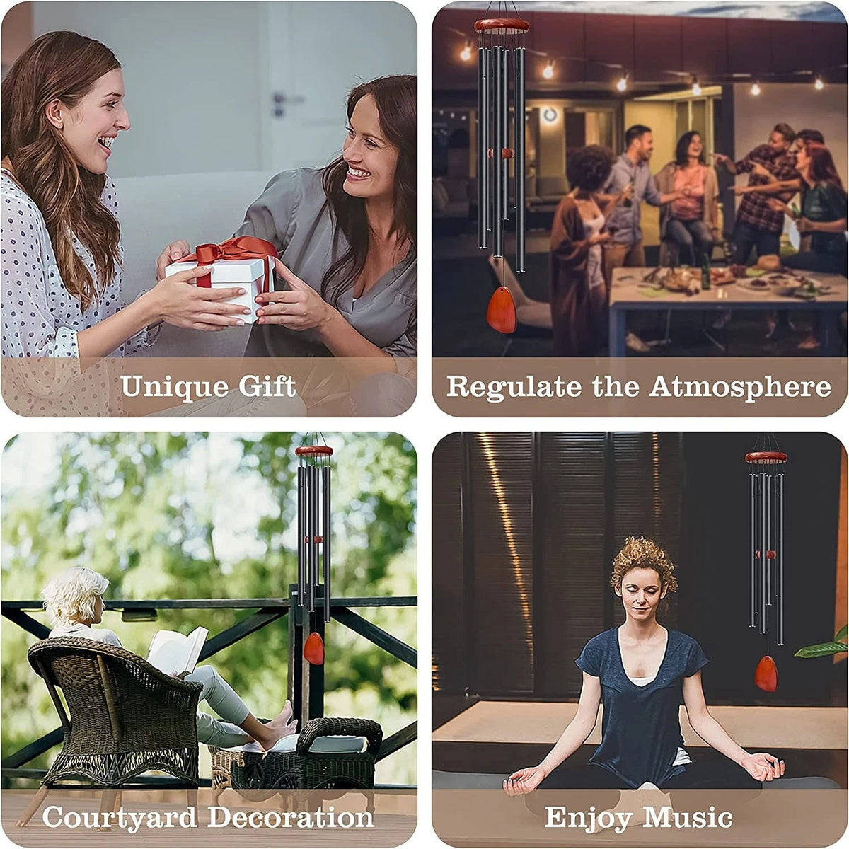 Deep Tone Aluminum Wind Chimes for Relaxation