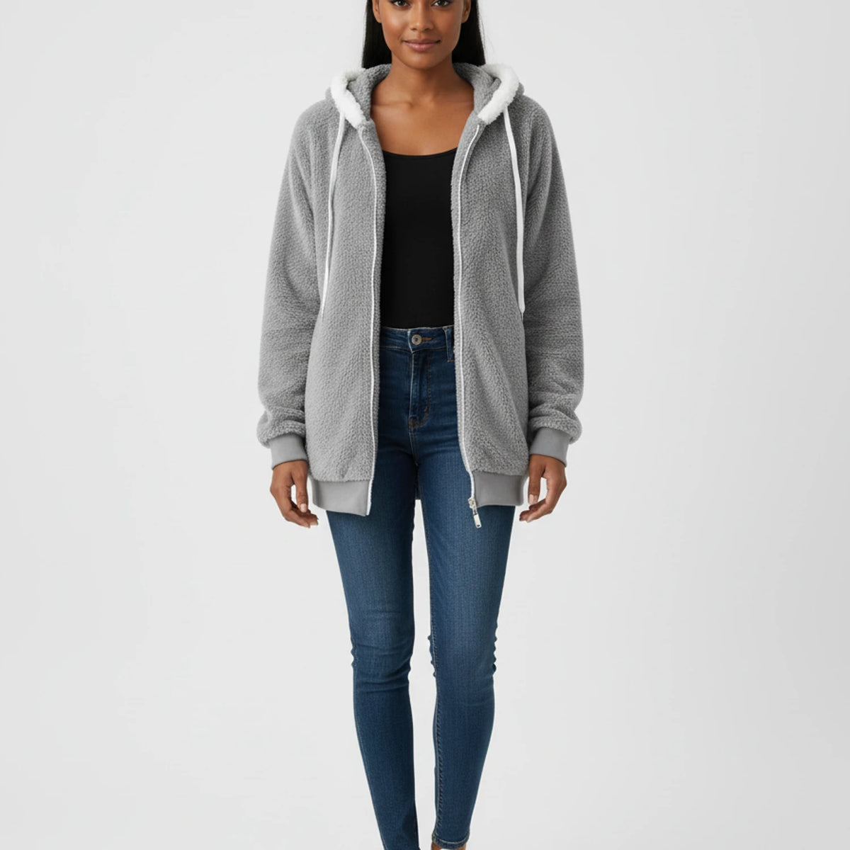 Women's Hooded Zip-Up Sweater