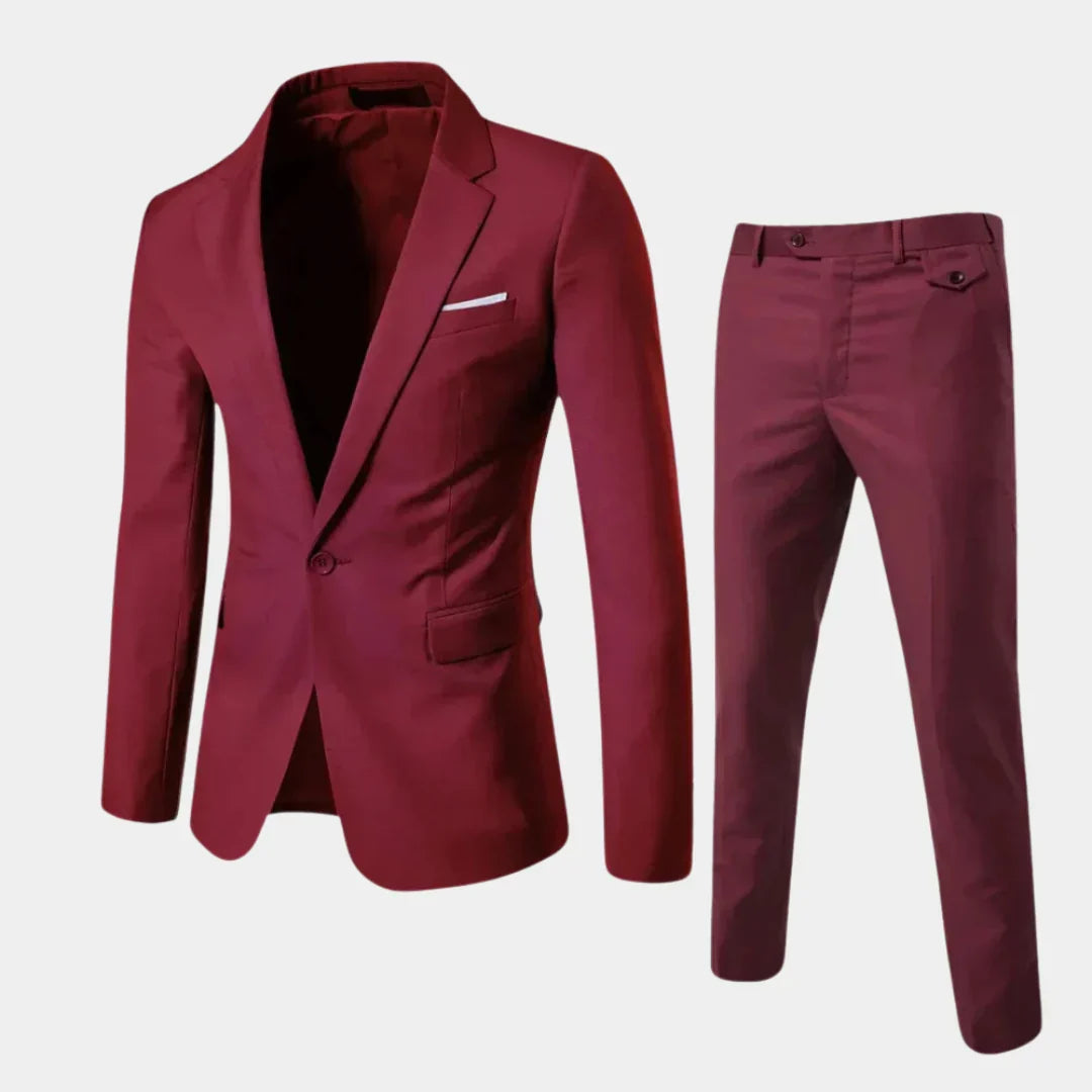 Elegant Men's Suit with Blazer and Trousers
