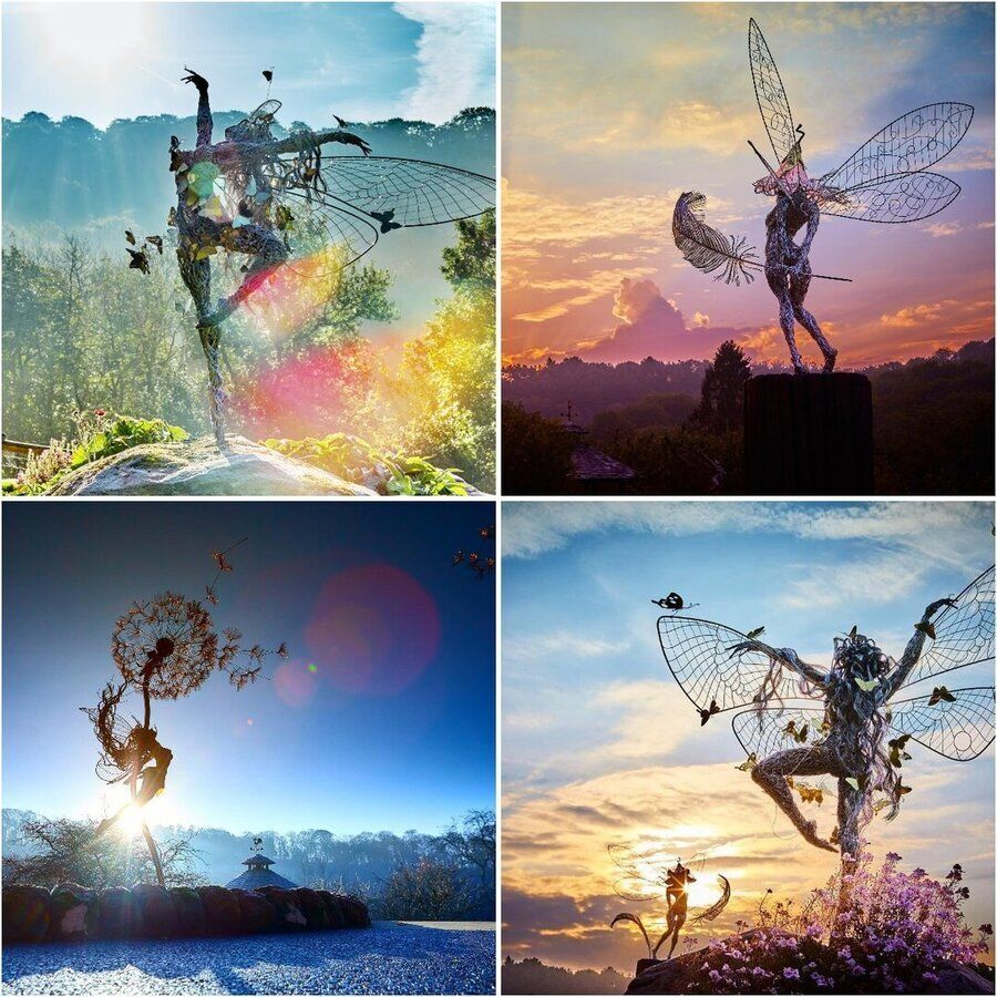 Enchanting Garden Statue: Fairy Tale Elf Decoration for Outdoors