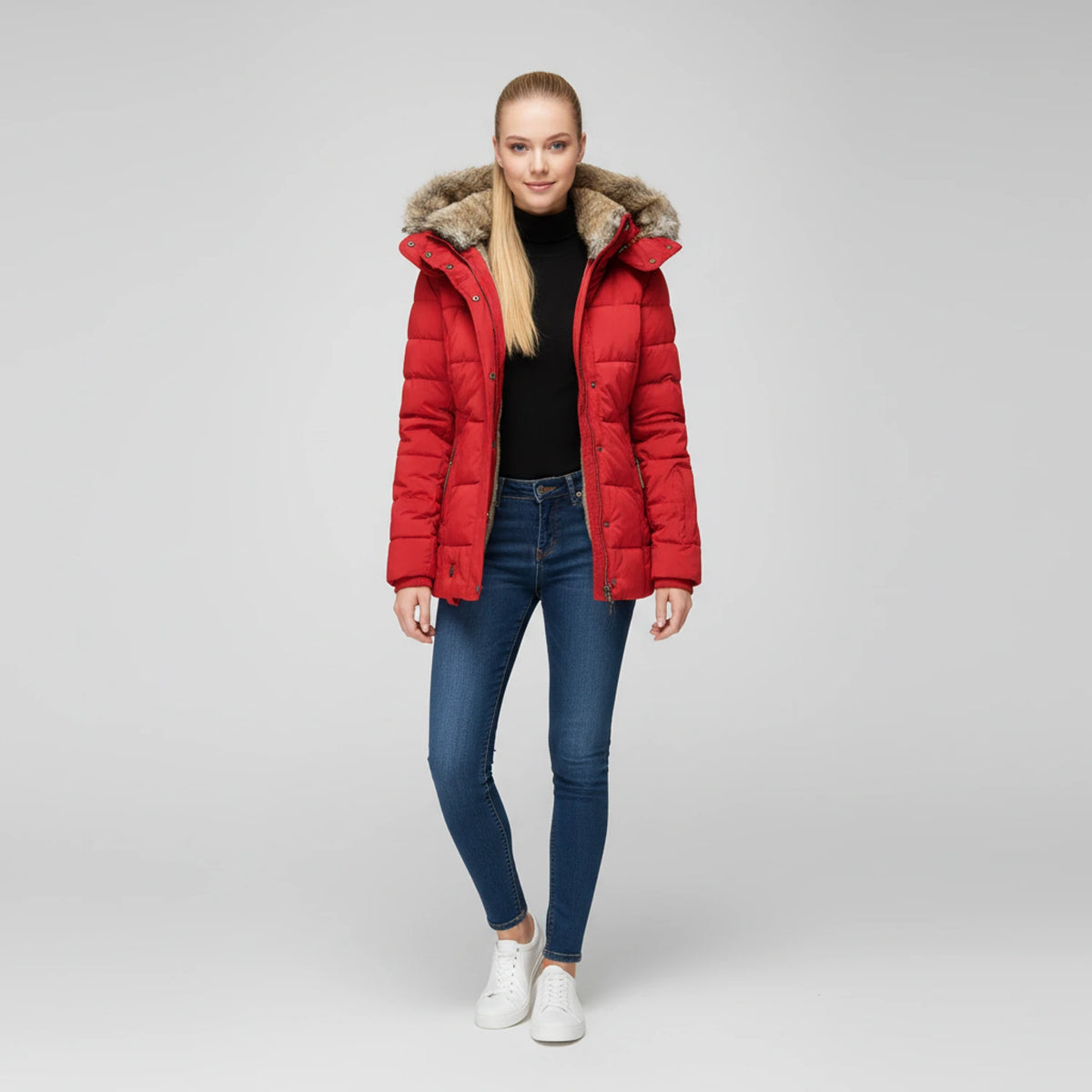 Women's Hooded Quilted Puffer Jacket