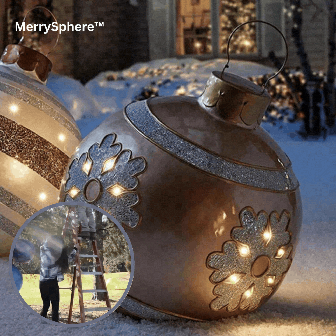 Festive Outdoor Sphere Ornament