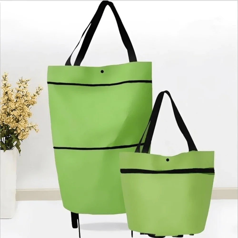 Foldable Shopping Trolley Bag with Wheels – Eco-Friendly, Compact & Lightweight