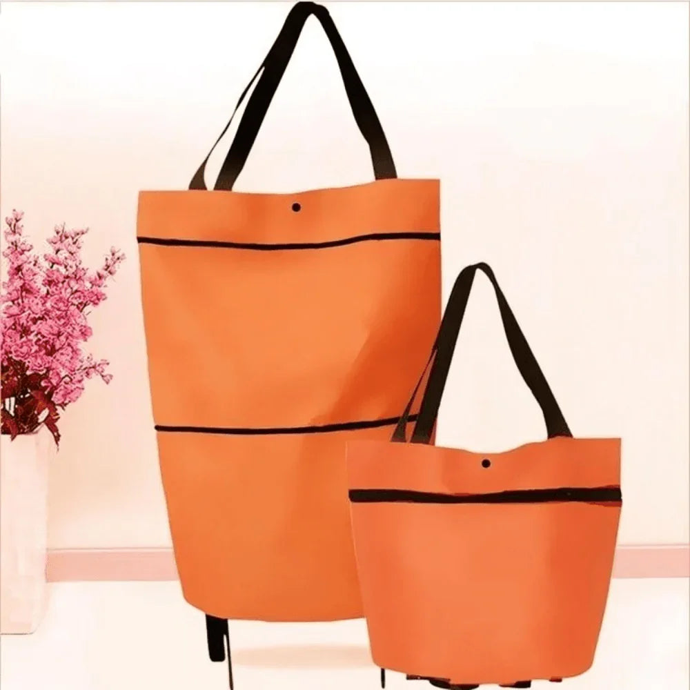 Foldable Shopping Trolley Bag with Wheels – Eco-Friendly, Compact & Lightweight
