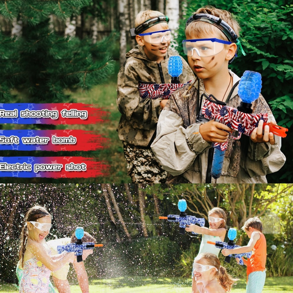 Gel Blaster Electric Submachine Gun - including gel balls - range of 20+ meters -