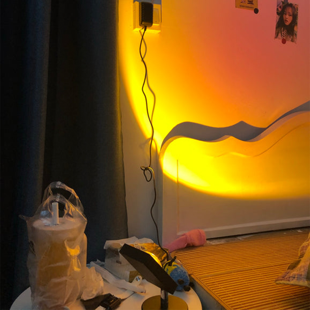 GlowBright Retro Sunset LED Table Lamp