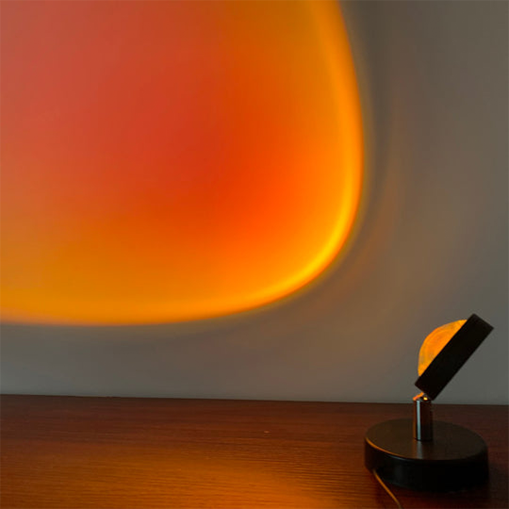 GlowBright Retro Sunset LED Table Lamp