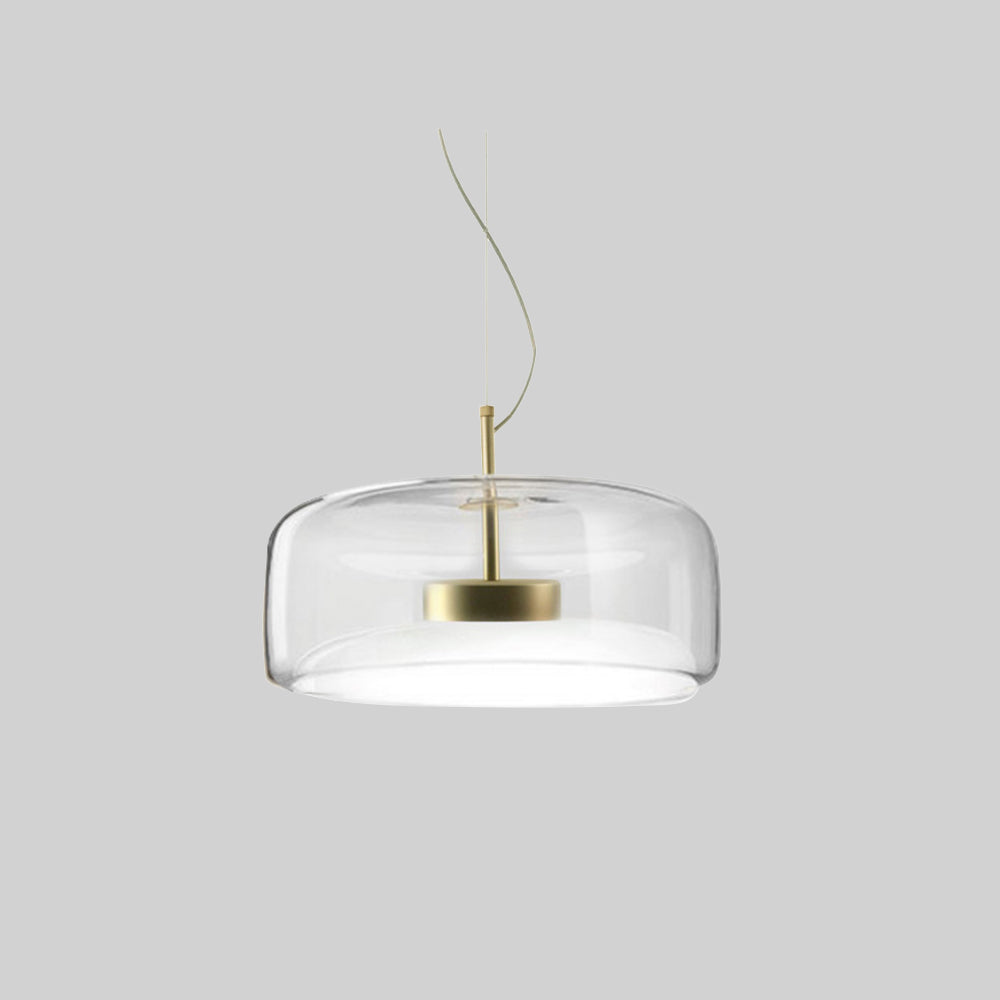 Hailie Retro LED Pendant Lamps Gold Amber Metal Glass Bedroom